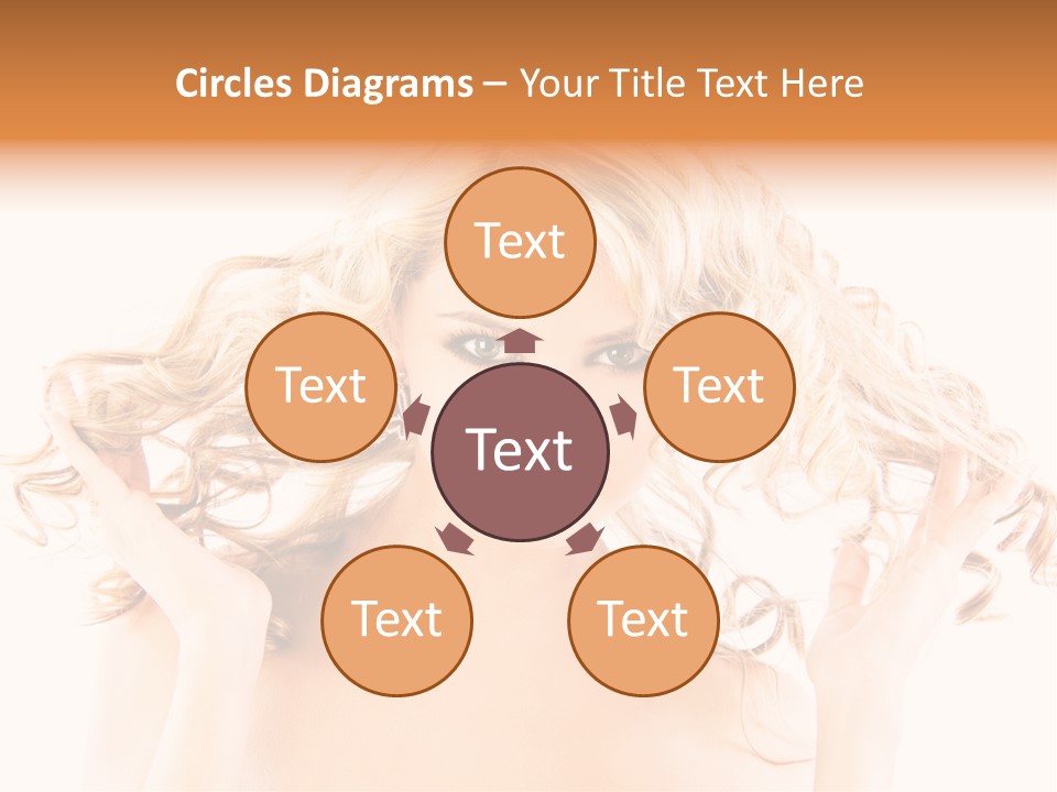 Studio Portrait Of Young Y Woman With Beautiful Hairstyle, Isolated On White Background PowerPoint Template