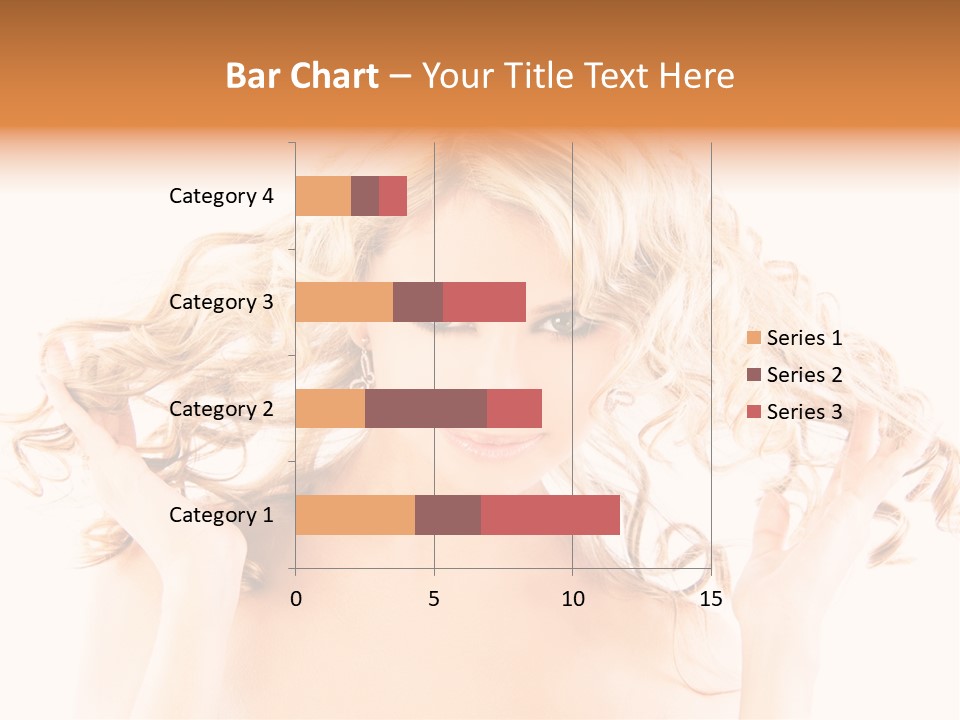 Studio Portrait Of Young Y Woman With Beautiful Hairstyle, Isolated On White Background PowerPoint Template