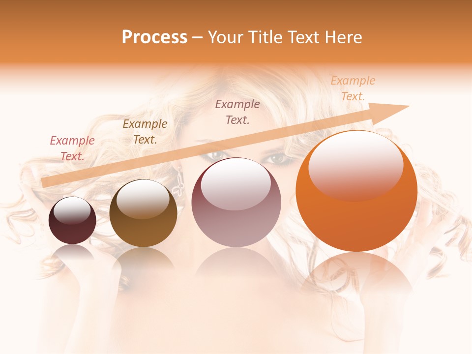 Studio Portrait Of Young Y Woman With Beautiful Hairstyle, Isolated On White Background PowerPoint Template