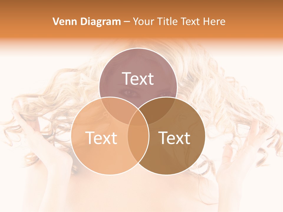 Studio Portrait Of Young Y Woman With Beautiful Hairstyle, Isolated On White Background PowerPoint Template