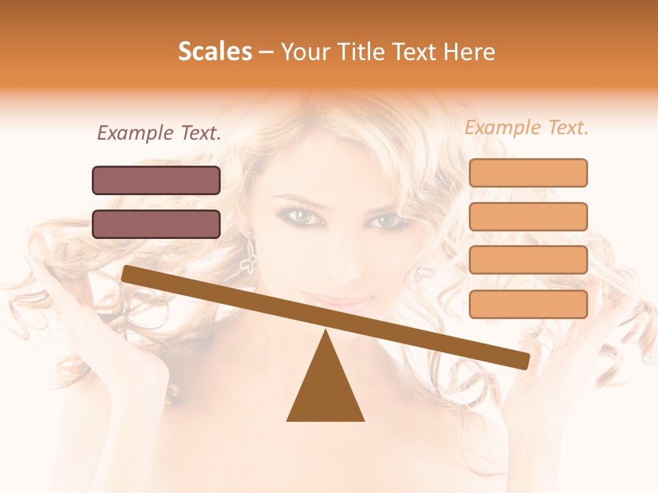 Studio Portrait Of Young Y Woman With Beautiful Hairstyle, Isolated On White Background PowerPoint Template