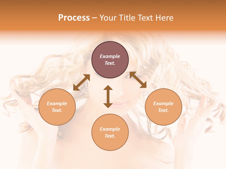 Studio Portrait Of Young Y Woman With Beautiful Hairstyle, Isolated On White Background PowerPoint Template