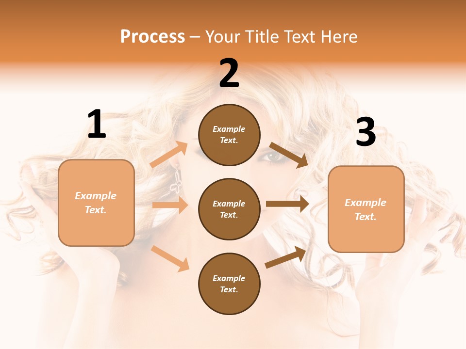 Studio Portrait Of Young Y Woman With Beautiful Hairstyle, Isolated On White Background PowerPoint Template