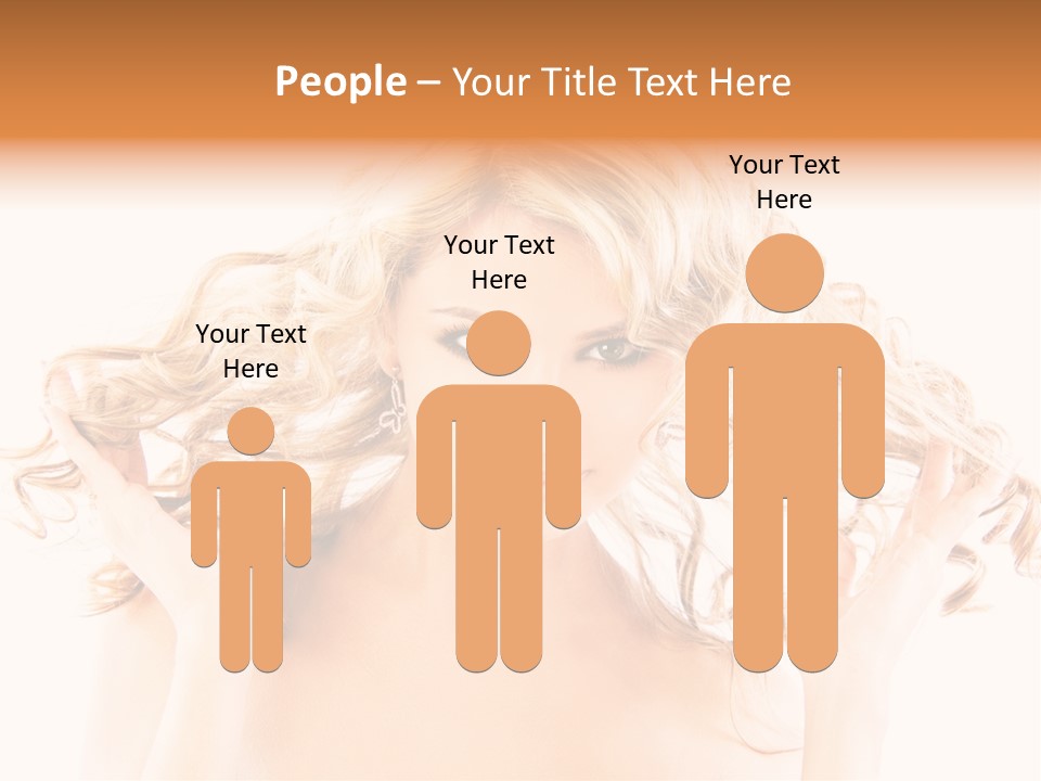 Studio Portrait Of Young Y Woman With Beautiful Hairstyle, Isolated On White Background PowerPoint Template