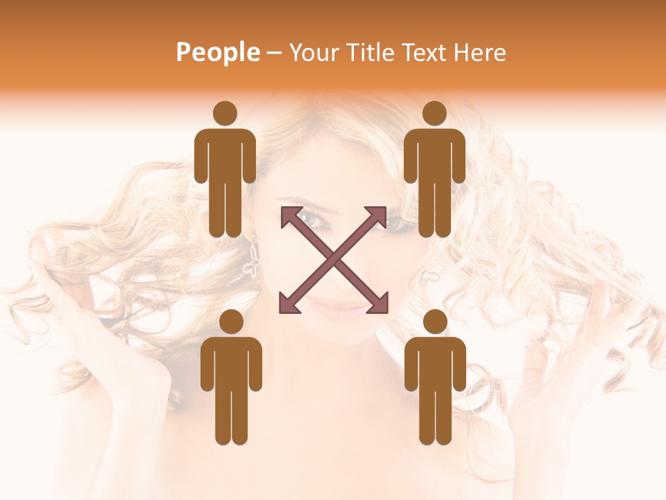 Studio Portrait Of Young Y Woman With Beautiful Hairstyle, Isolated On White Background PowerPoint Template