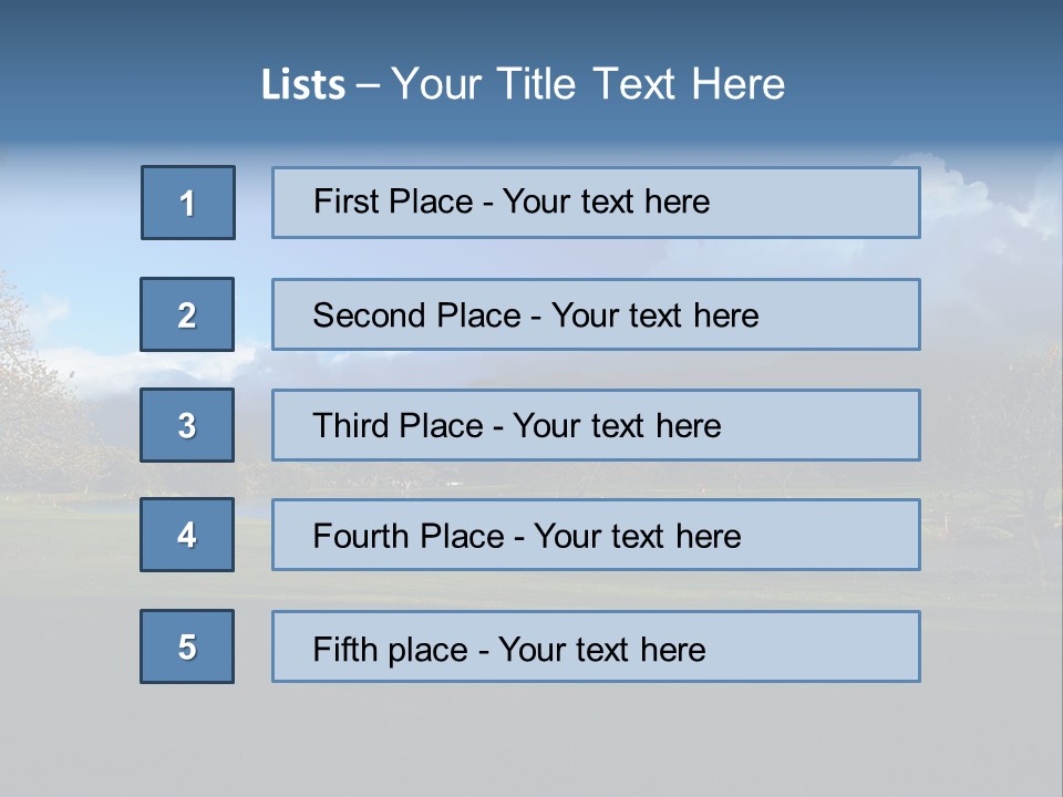 Princeville Golf Course On Kauai Hawaii. More With Keyword Series001E. PowerPoint Template