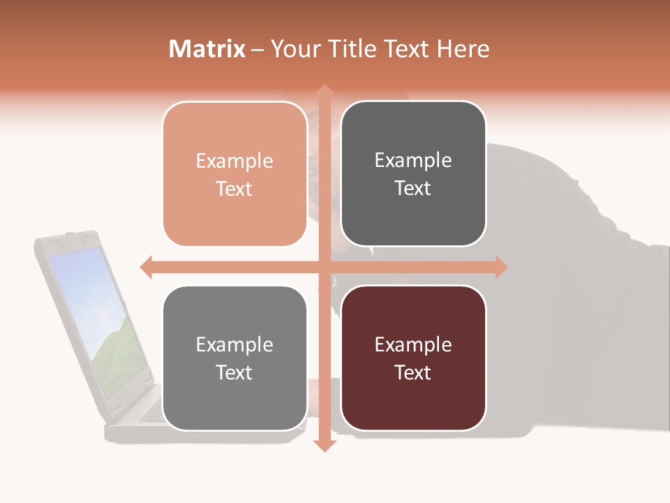 A Young Business Man With His Notebook. PowerPoint Template