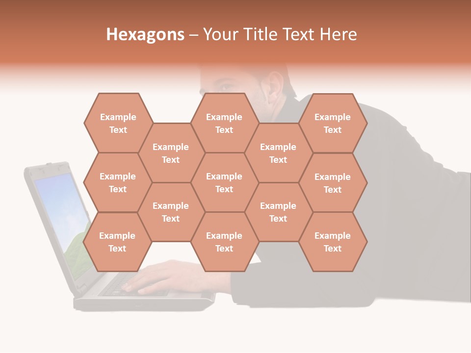 A Young Business Man With His Notebook. PowerPoint Template