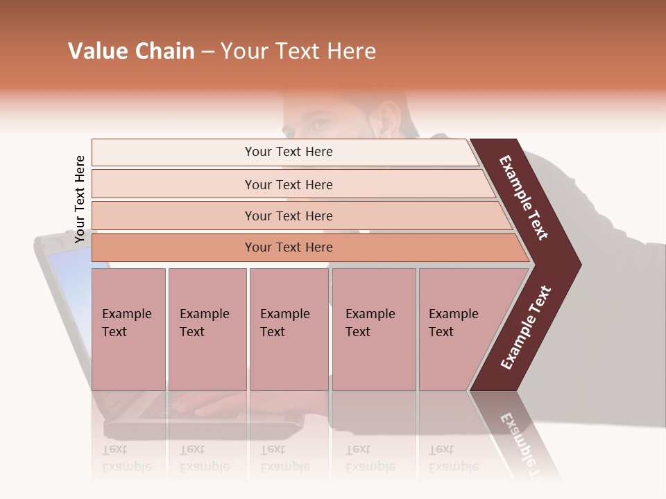 A Young Business Man With His Notebook. PowerPoint Template