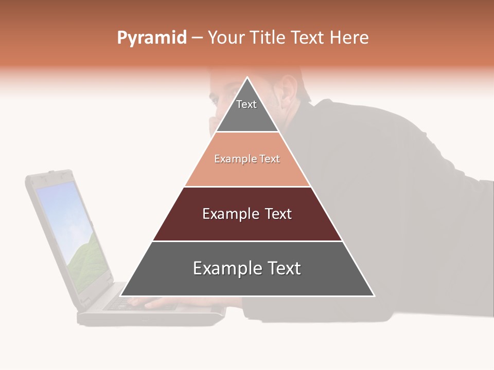 A Young Business Man With His Notebook. PowerPoint Template