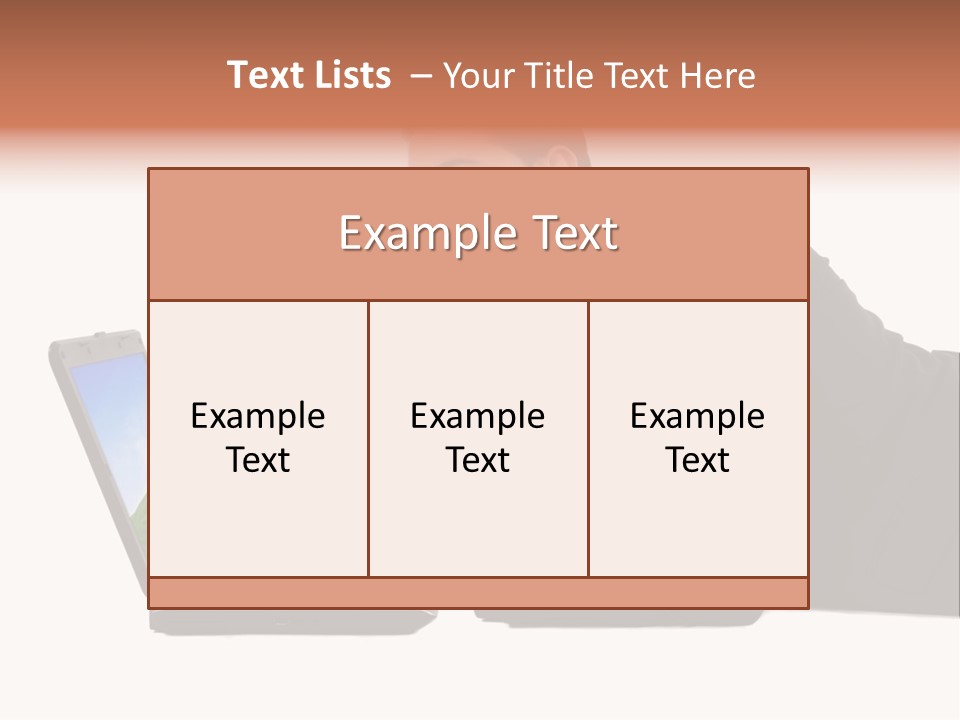 A Young Business Man With His Notebook. PowerPoint Template