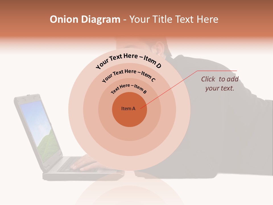 A Young Business Man With His Notebook. PowerPoint Template