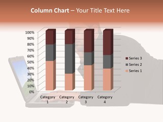 A Young Business Man With His Notebook. PowerPoint Template