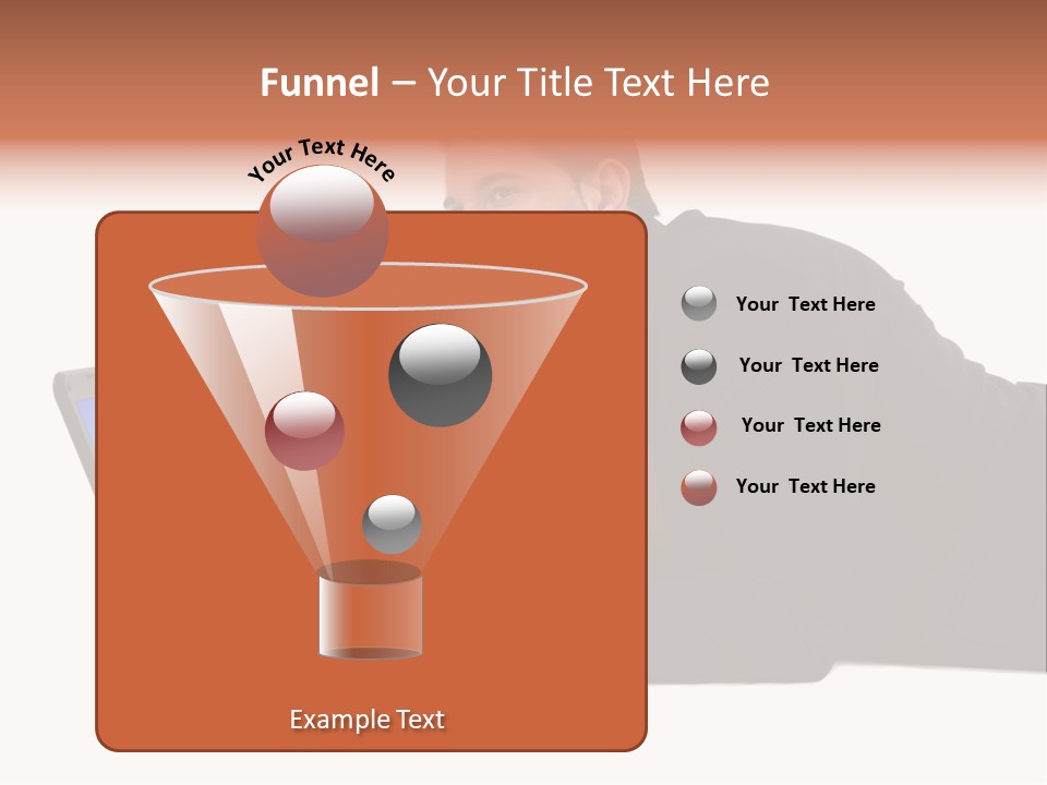 A Young Business Man With His Notebook. PowerPoint Template