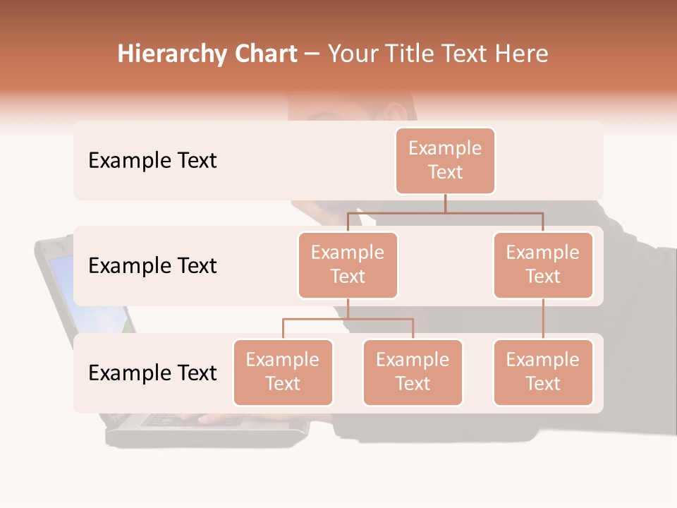 A Young Business Man With His Notebook. PowerPoint Template