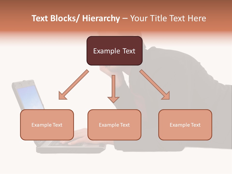 A Young Business Man With His Notebook. PowerPoint Template