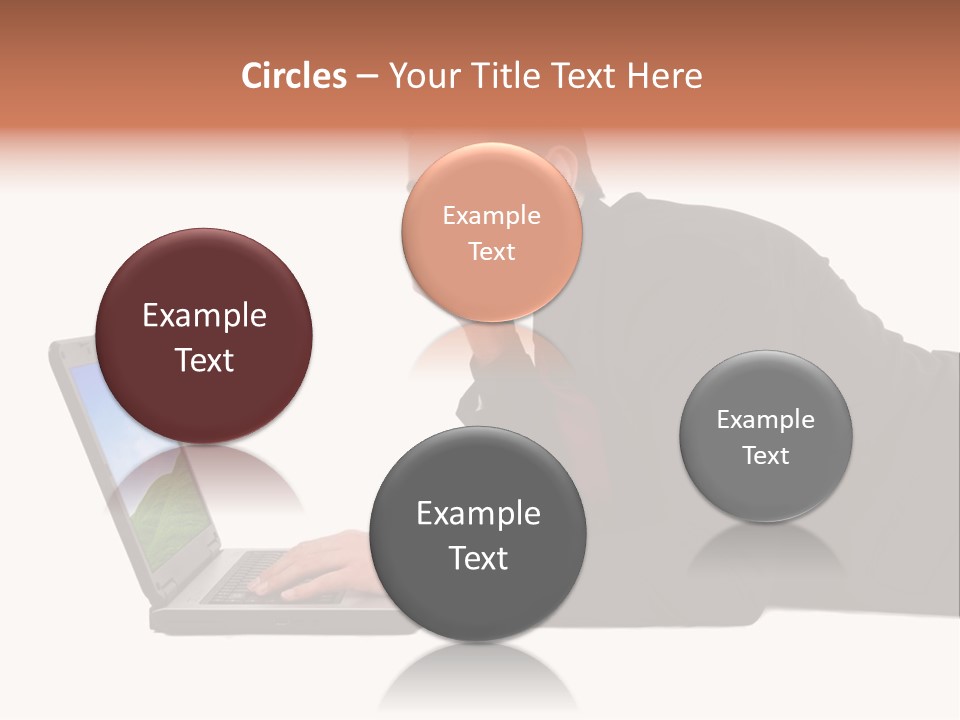 A Young Business Man With His Notebook. PowerPoint Template