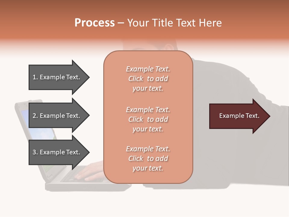 A Young Business Man With His Notebook. PowerPoint Template