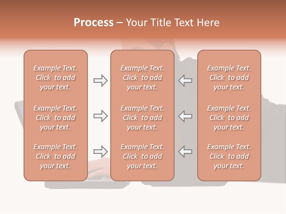A Young Business Man With His Notebook. PowerPoint Template