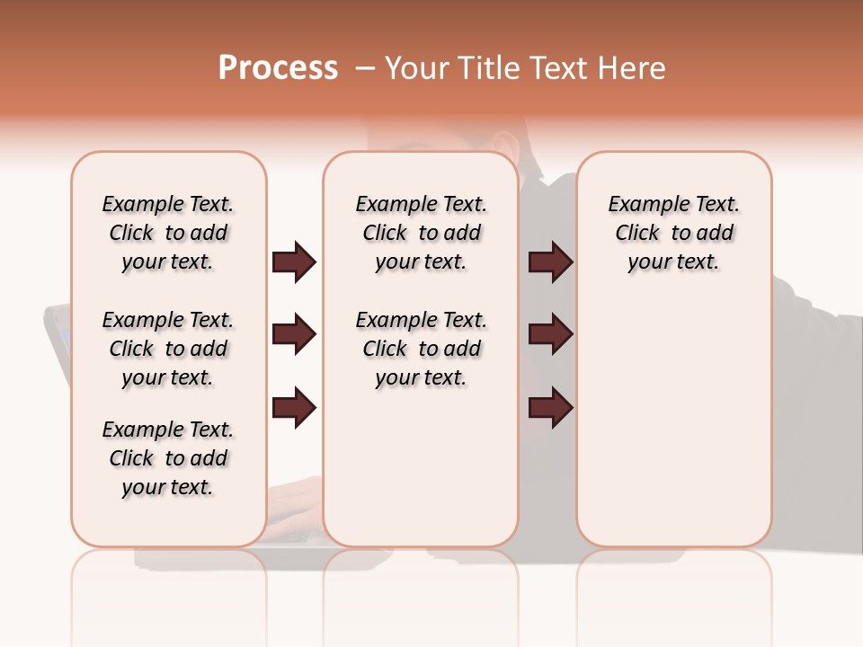 A Young Business Man With His Notebook. PowerPoint Template