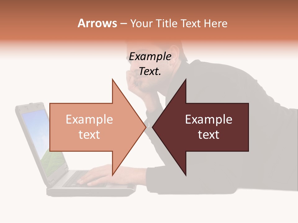 A Young Business Man With His Notebook. PowerPoint Template