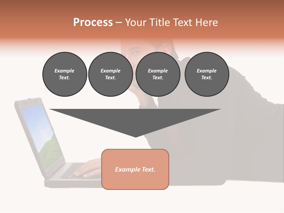 A Young Business Man With His Notebook. PowerPoint Template