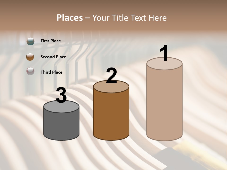 Clothes Hangers With Shirts In A Store Ready To Sell. Fashion Shopping Store Concept PowerPoint Template