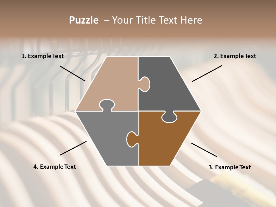 Clothes Hangers With Shirts In A Store Ready To Sell. Fashion Shopping Store Concept PowerPoint Template