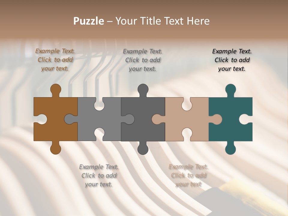 Clothes Hangers With Shirts In A Store Ready To Sell. Fashion Shopping Store Concept PowerPoint Template