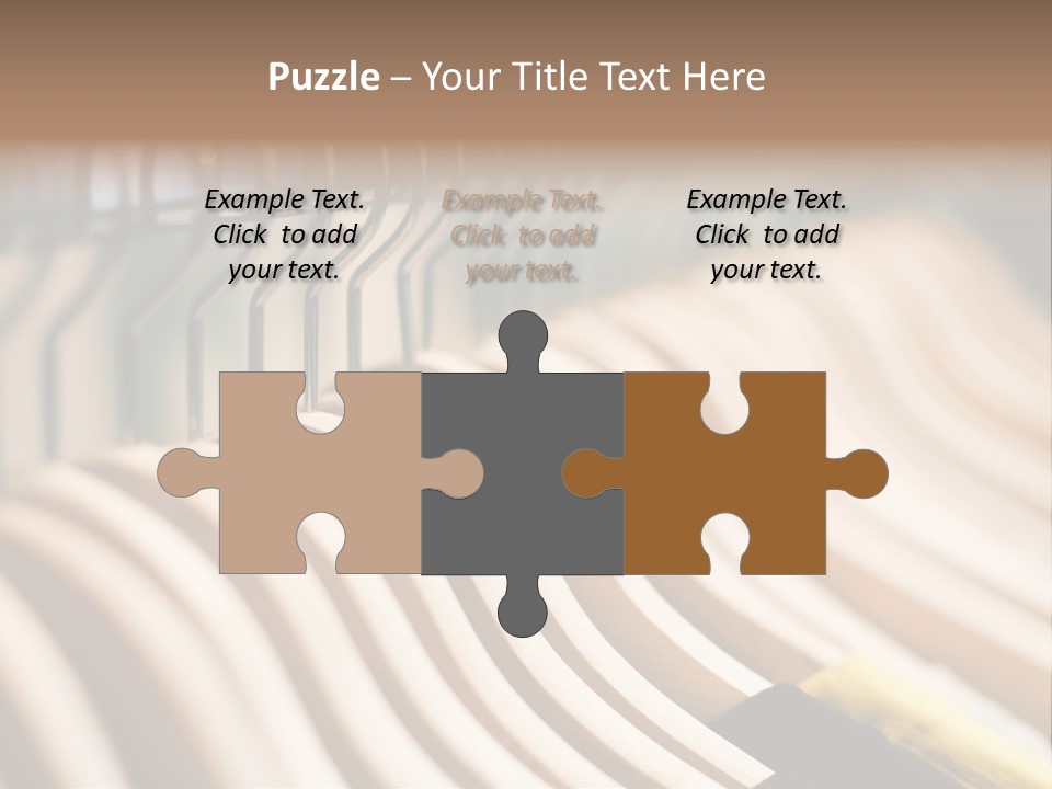 Clothes Hangers With Shirts In A Store Ready To Sell. Fashion Shopping Store Concept PowerPoint Template