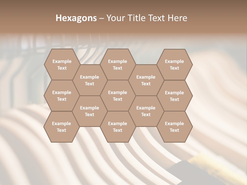 Clothes Hangers With Shirts In A Store Ready To Sell. Fashion Shopping Store Concept PowerPoint Template