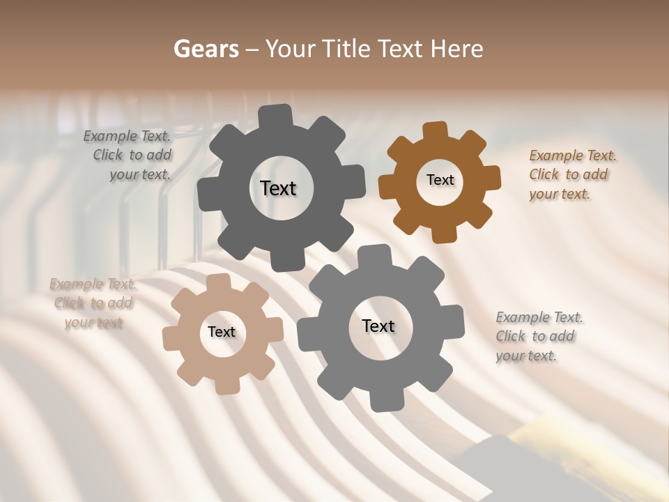 Clothes Hangers With Shirts In A Store Ready To Sell. Fashion Shopping Store Concept PowerPoint Template