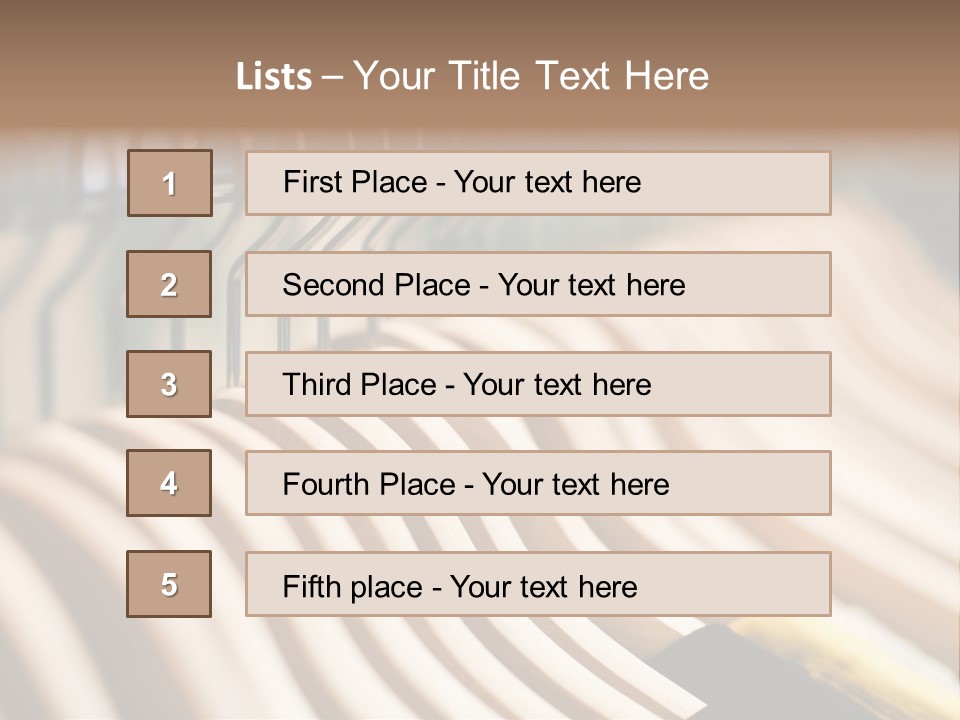 Clothes Hangers With Shirts In A Store Ready To Sell. Fashion Shopping Store Concept PowerPoint Template