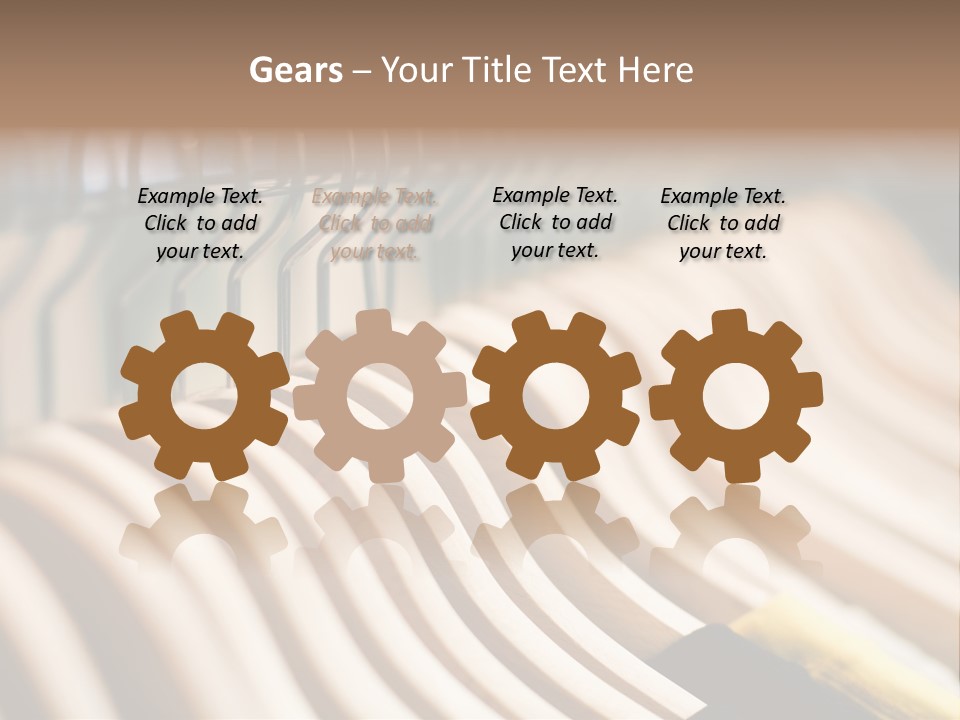 Clothes Hangers With Shirts In A Store Ready To Sell. Fashion Shopping Store Concept PowerPoint Template