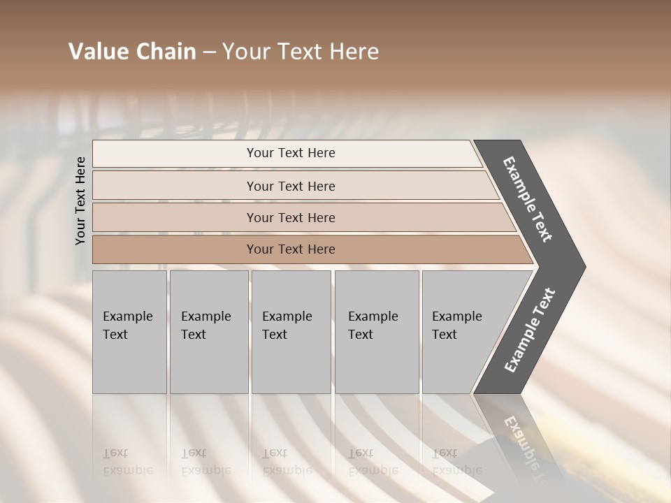 Clothes Hangers With Shirts In A Store Ready To Sell. Fashion Shopping Store Concept PowerPoint Template