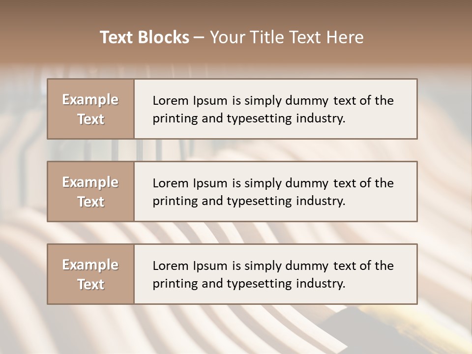 Clothes Hangers With Shirts In A Store Ready To Sell. Fashion Shopping Store Concept PowerPoint Template