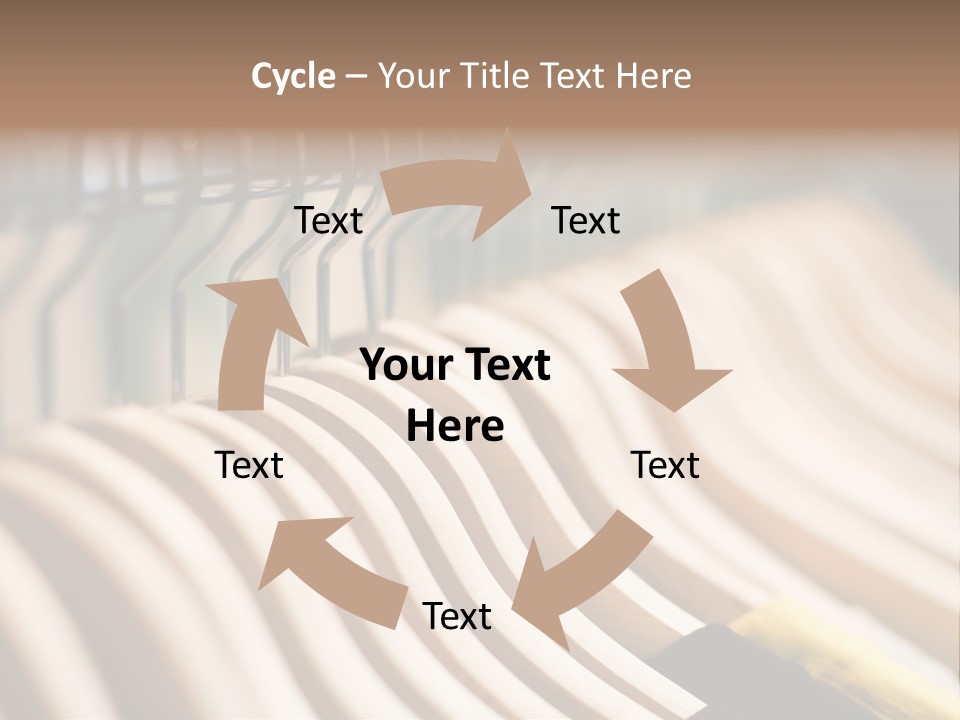 Clothes Hangers With Shirts In A Store Ready To Sell. Fashion Shopping Store Concept PowerPoint Template