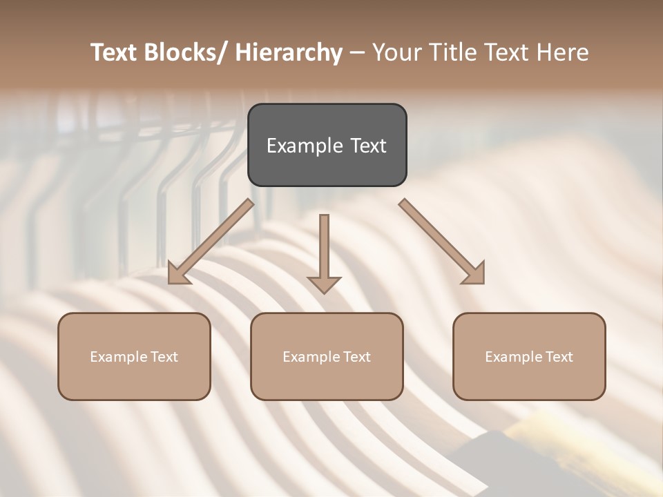 Clothes Hangers With Shirts In A Store Ready To Sell. Fashion Shopping Store Concept PowerPoint Template
