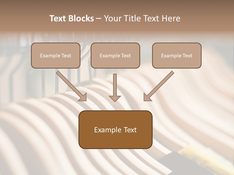 Clothes Hangers With Shirts In A Store Ready To Sell. Fashion Shopping Store Concept PowerPoint Template