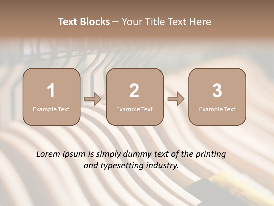 Clothes Hangers With Shirts In A Store Ready To Sell. Fashion Shopping Store Concept PowerPoint Template