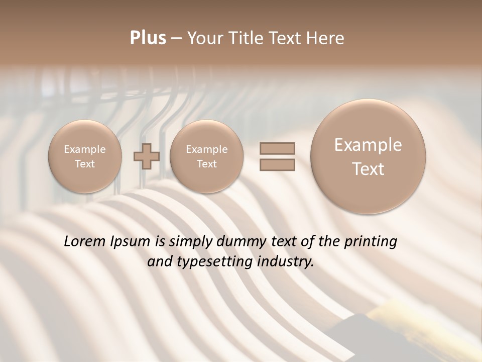 Clothes Hangers With Shirts In A Store Ready To Sell. Fashion Shopping Store Concept PowerPoint Template