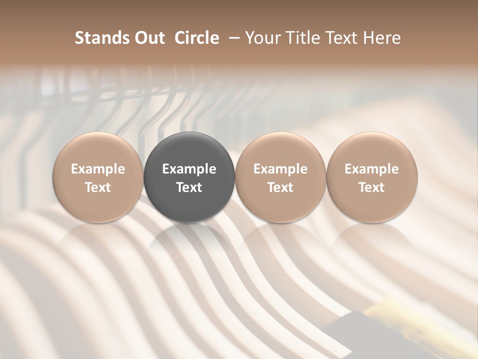 Clothes Hangers With Shirts In A Store Ready To Sell. Fashion Shopping Store Concept PowerPoint Template