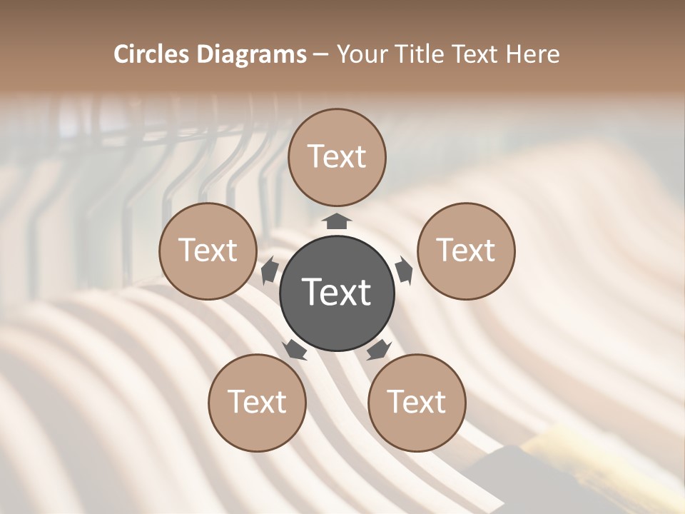 Clothes Hangers With Shirts In A Store Ready To Sell. Fashion Shopping Store Concept PowerPoint Template