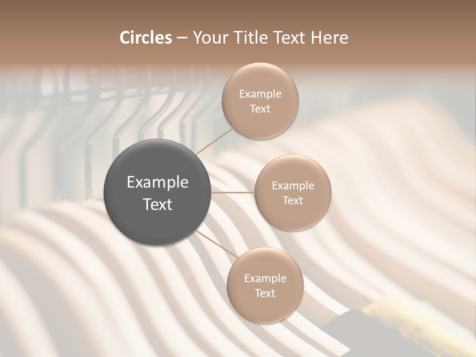 Clothes Hangers With Shirts In A Store Ready To Sell. Fashion Shopping Store Concept PowerPoint Template