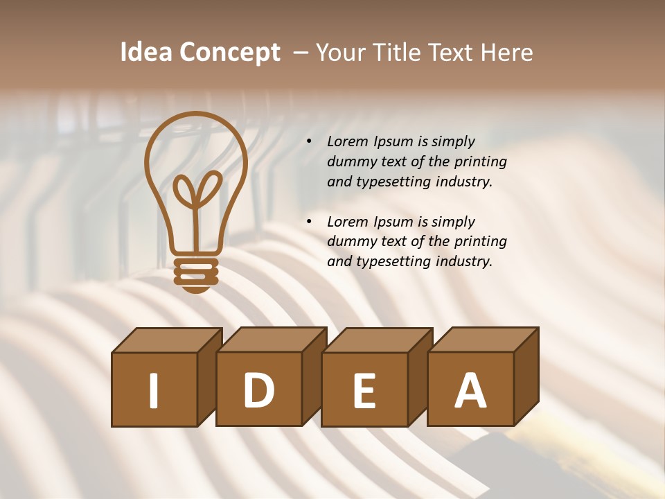 Clothes Hangers With Shirts In A Store Ready To Sell. Fashion Shopping Store Concept PowerPoint Template