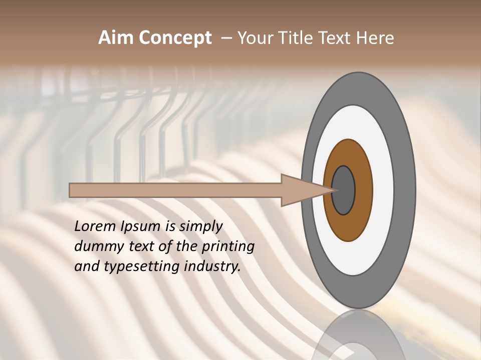 Clothes Hangers With Shirts In A Store Ready To Sell. Fashion Shopping Store Concept PowerPoint Template