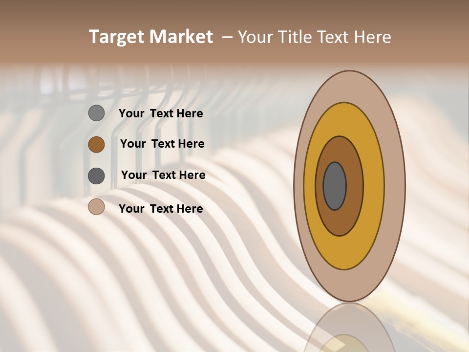 Clothes Hangers With Shirts In A Store Ready To Sell. Fashion Shopping Store Concept PowerPoint Template