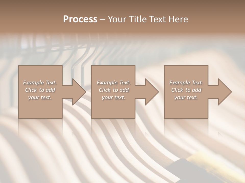 Clothes Hangers With Shirts In A Store Ready To Sell. Fashion Shopping Store Concept PowerPoint Template