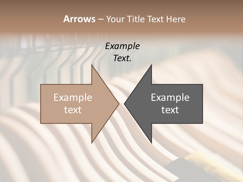 Clothes Hangers With Shirts In A Store Ready To Sell. Fashion Shopping Store Concept PowerPoint Template