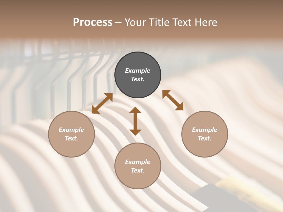 Clothes Hangers With Shirts In A Store Ready To Sell. Fashion Shopping Store Concept PowerPoint Template